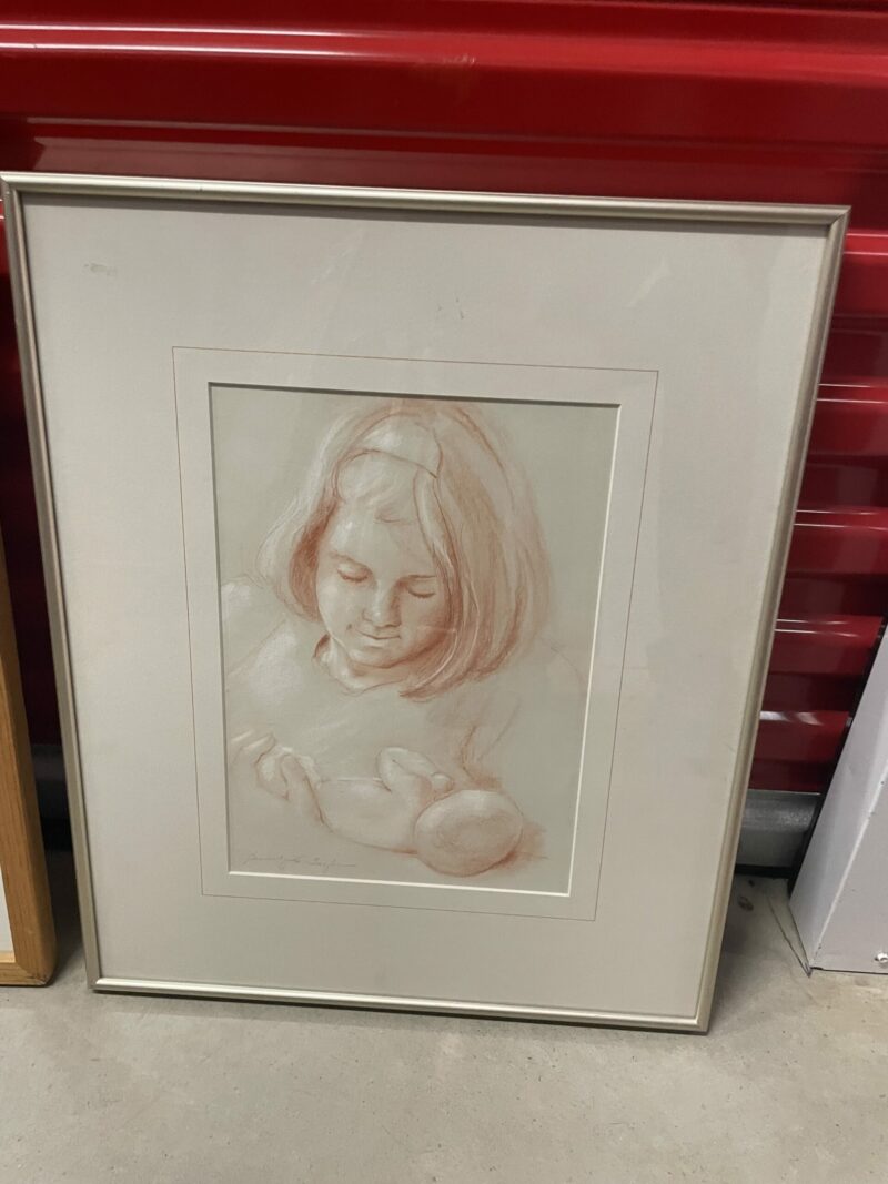 Beverly Taylor First Born - Original Drawing of Mother with Child