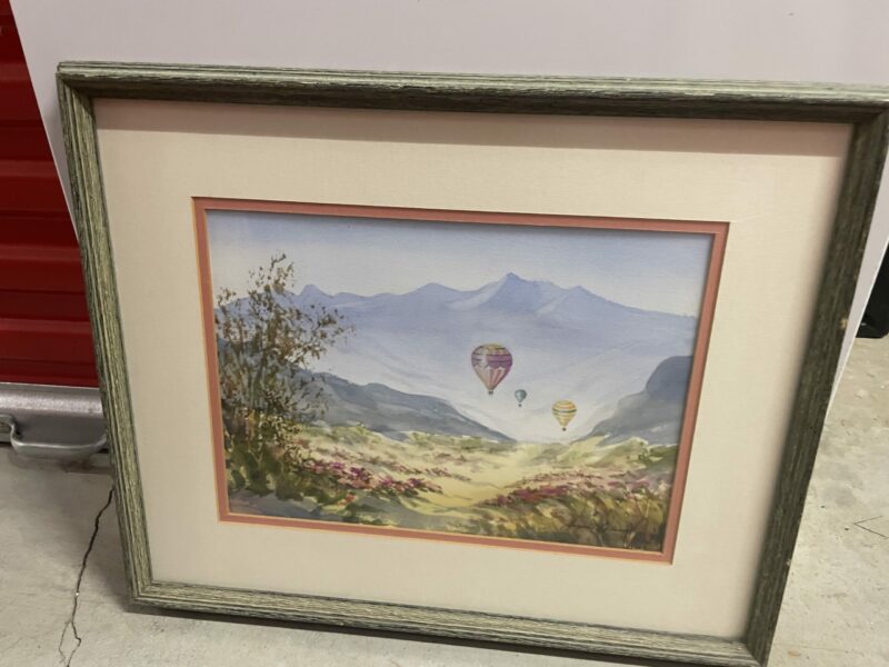 Original Hot Air Balloon Landscape Painting 18" x 24"