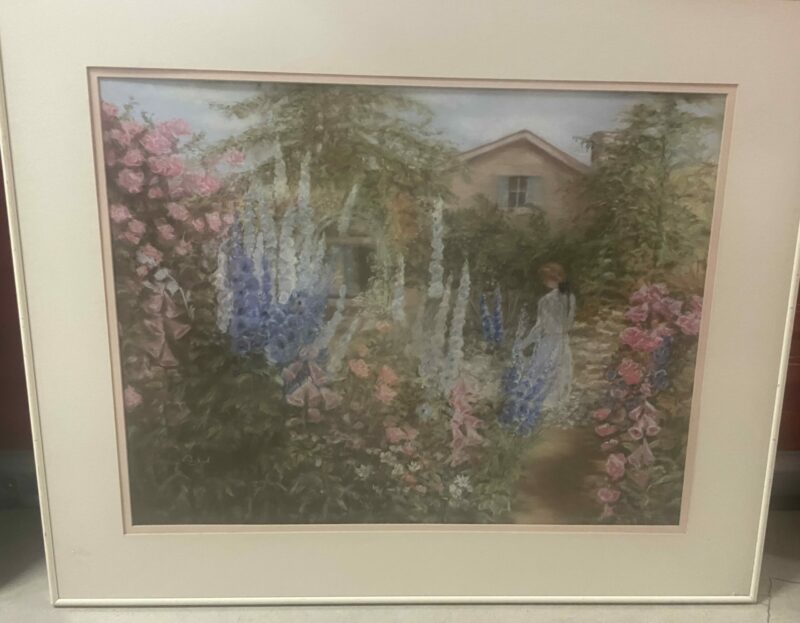 Impressionist House and Garden Original Pastel