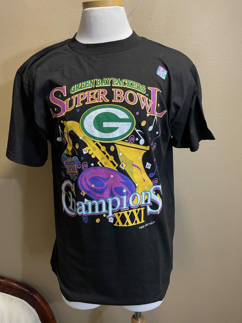 Vintage 1997 Green Bay Packers Super Bowl Champion T-Shirt NOS