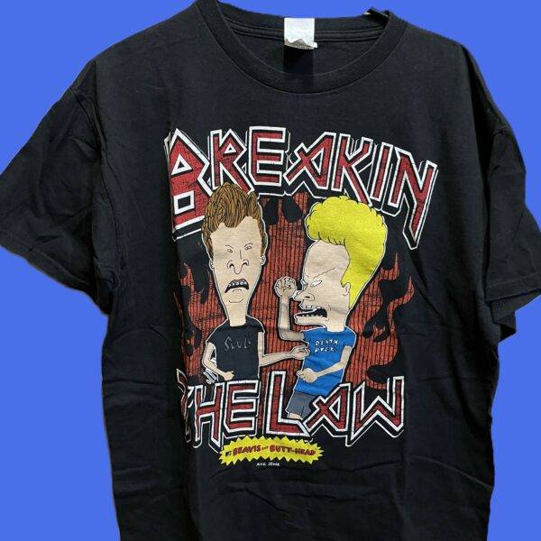 Vintage Beavis and Butthead Breakin The Law T-Shirt TV Promo