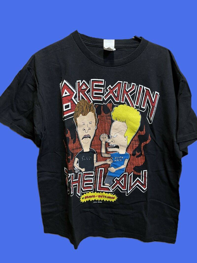 Vintage Beavis and Butthead Breakin The Law T-Shirt TV Promo