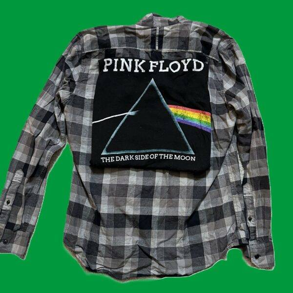 Upcycled Flannel Pink Floyd Rock Concert Flannel - CC Originals