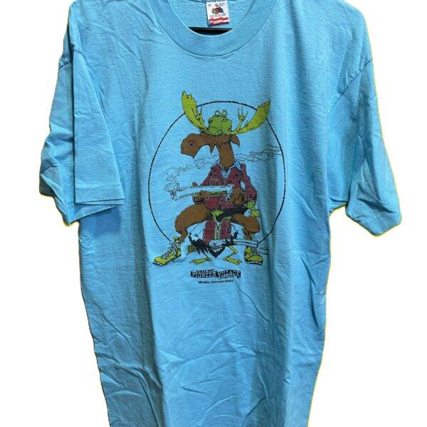 Vintage Moose w/ Gun Hunting T Shirt 1980's Made in USA