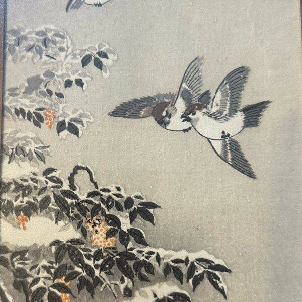 Antique Chinese Brush Work Painting Signed Framed Art 1980's