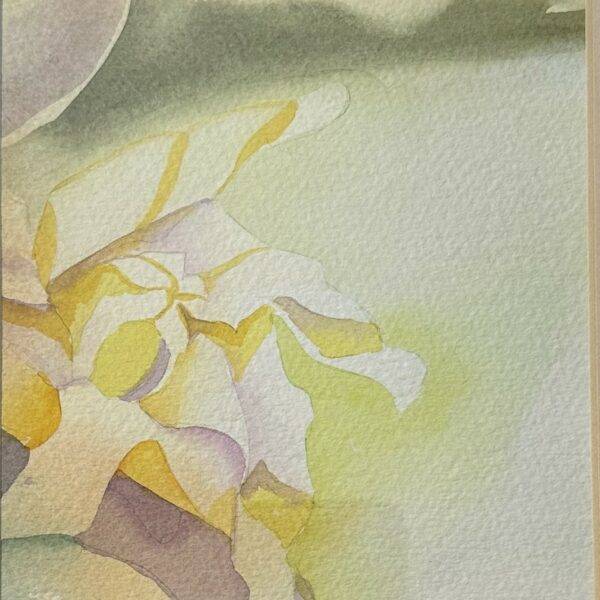 Original Floral Watercolor Abstract Signed Painting Light Colors