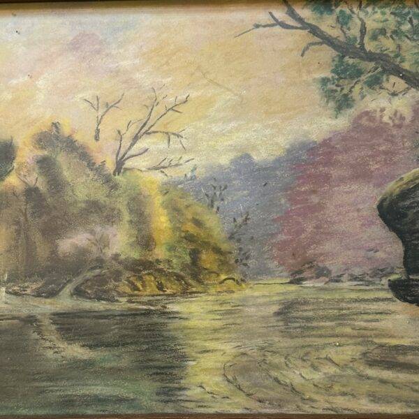 Antique Original Landscape 1930's European German