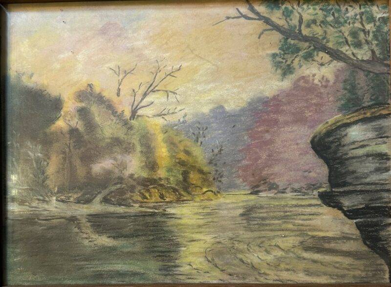 Antique Original Landscape 1930's European German