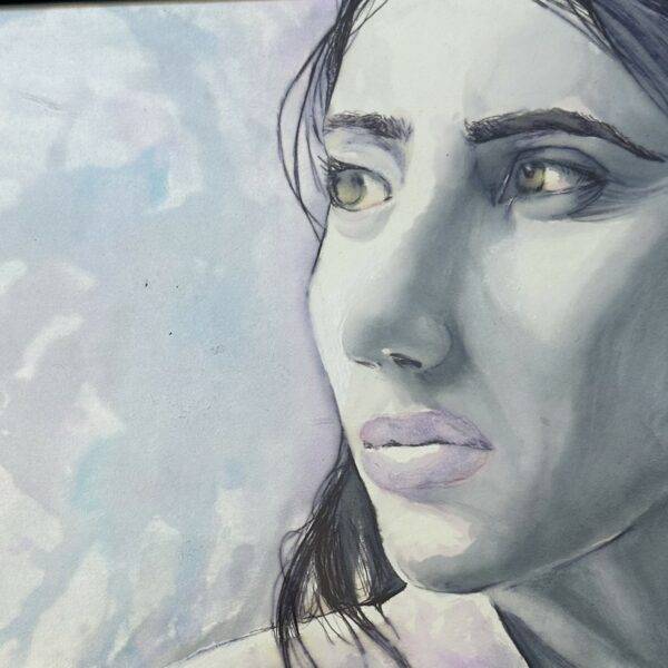 Modern Avatar Style Comic Book Art Original Painting 8" x 10"