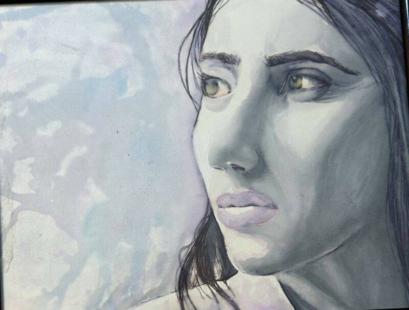 Modern Avatar Style Comic Book Art Original Painting 8" x 10"