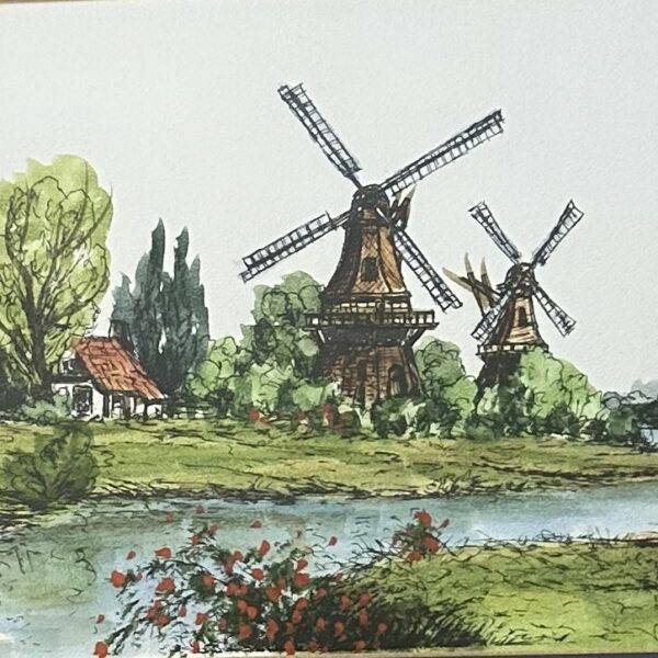 Robert Wilson Greetsial Listed Artist Watercolor Framed Painting