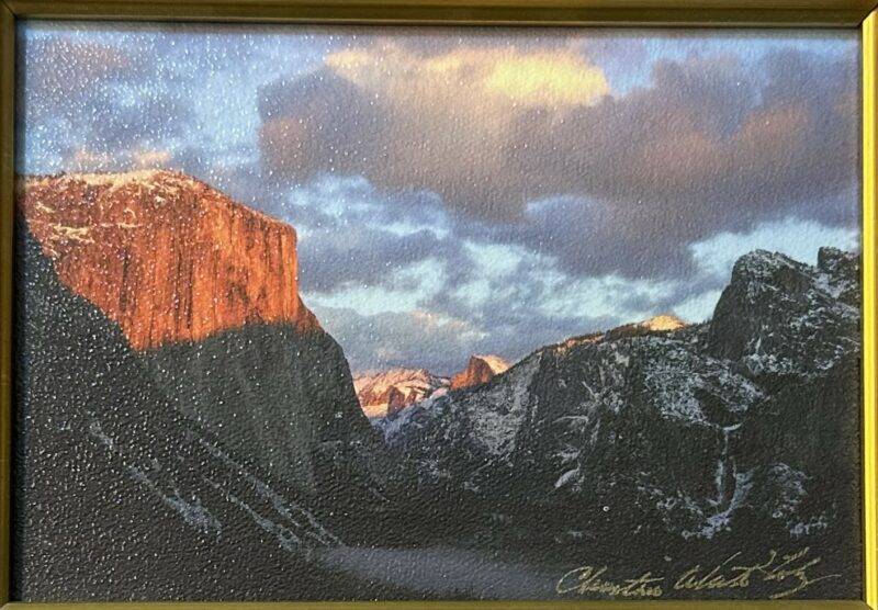 Christine White Loberg - View of Valley Sunset High Quality Canvas Photo 5" x 7"