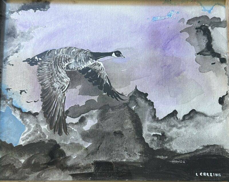 Leonard Collins Oil on Canvas Artist from Oregon Flight 8" x 10"