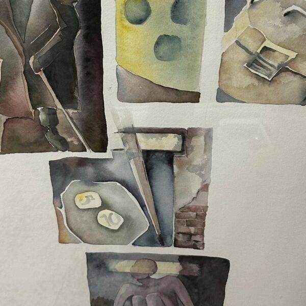 Eden Sagaret "Looking for the Begger" - Original Watercolor 24" x 36" Listed Oregon Artist