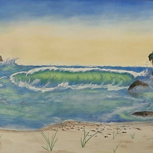 HUGE Original Watercolor Painting of Oregon Coast