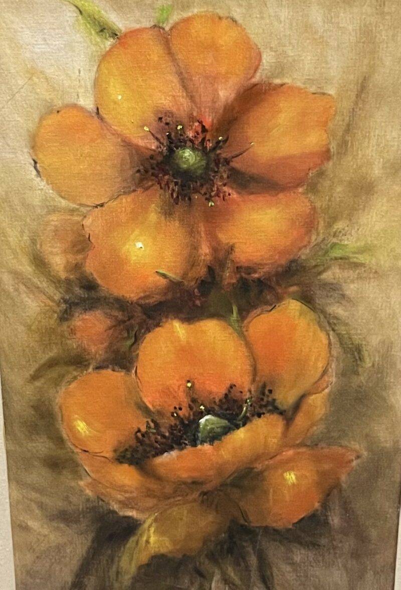 Original Floral Large Oil Painting on Panel - 24" x 48"