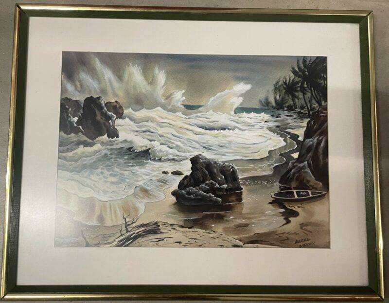 Norman Gordon - Pair of Original Watercolors of Ocean Coast - Lincoln City, Oregon 18" x 24"