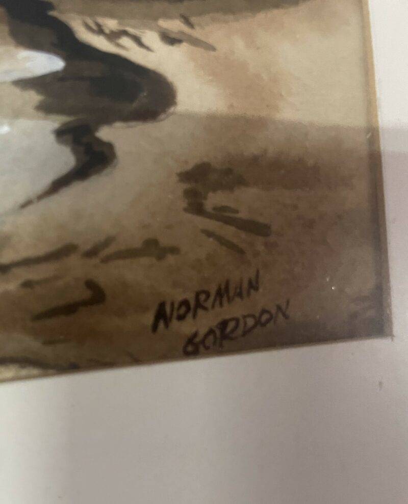 Norman Gordon - Pair of Original Watercolors of Ocean Coast - Lincoln City, Oregon 18" x 24" - Image 4