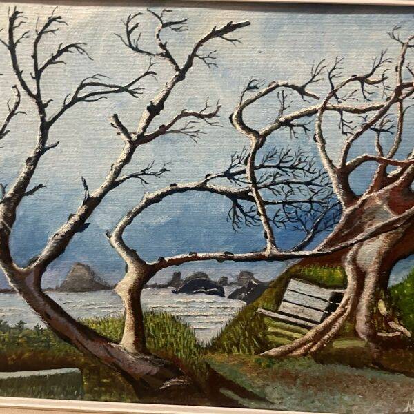 Surrealist Art Painting by K Walker - Original Oil on canvas Board 16 x 22