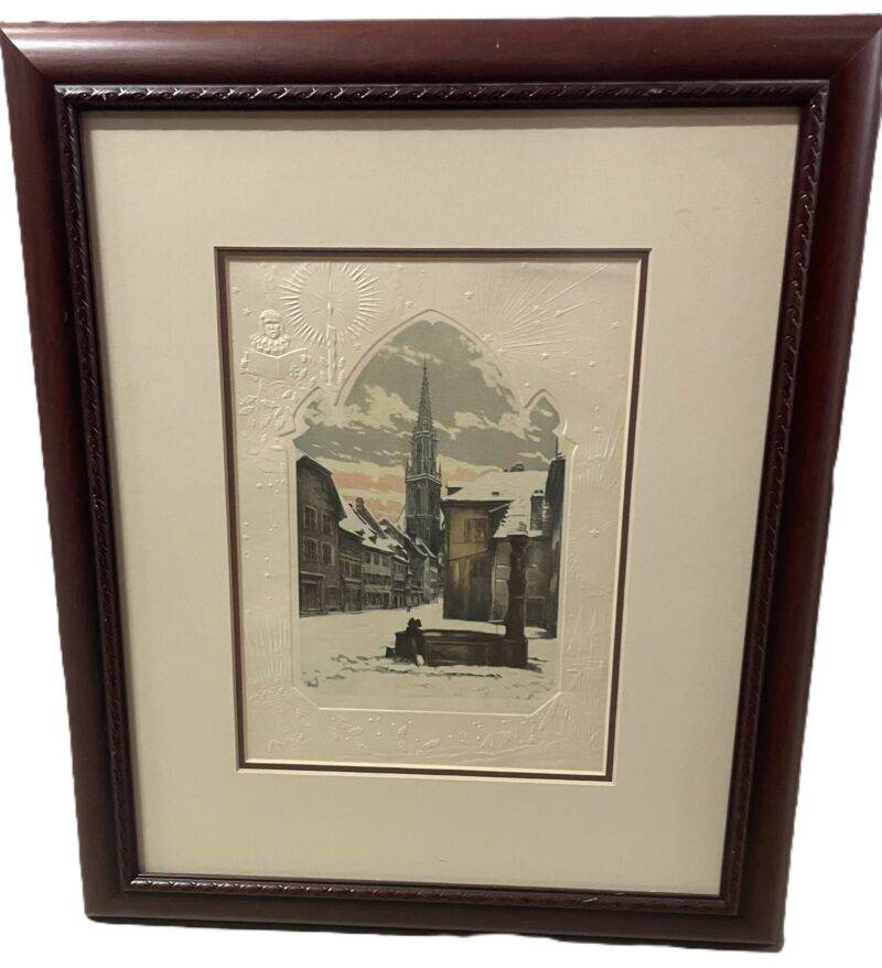 Engraving Aquatint Valarie Signed Front and Back with Certificate of Authenticity European - Image 3