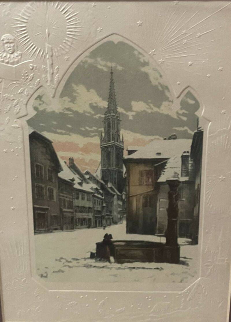 Engraving Aquatint Valarie Signed Front and Back with Certificate of Authenticity European