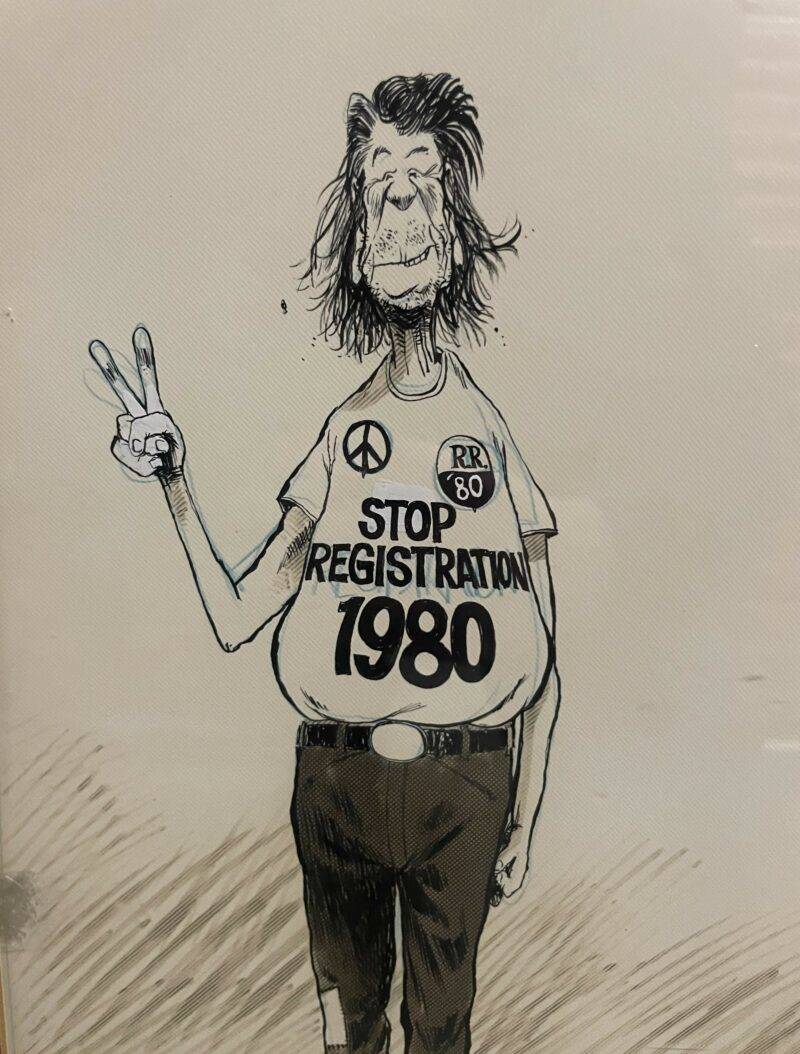 Jack Ohman Original Political Satire Cartoon Art 1980's w/ Provanance From Artist - Image 2