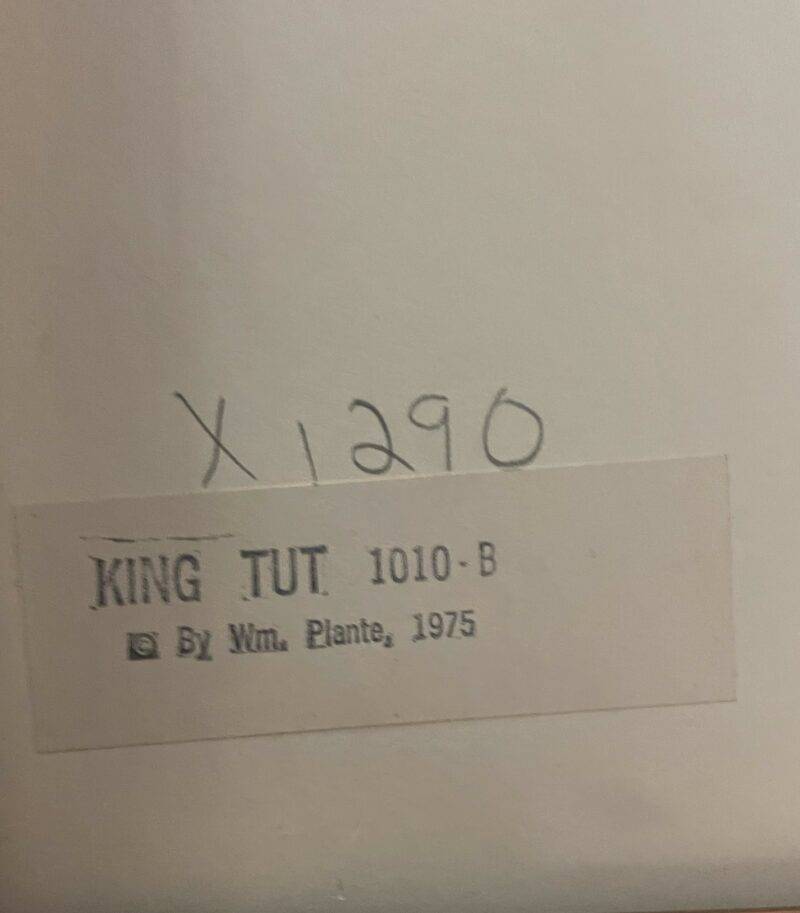 Original William "WM" Plante Listed Fine Artist Signed Stamped Original Photo of King Tut - 18 x 24 - Image 3