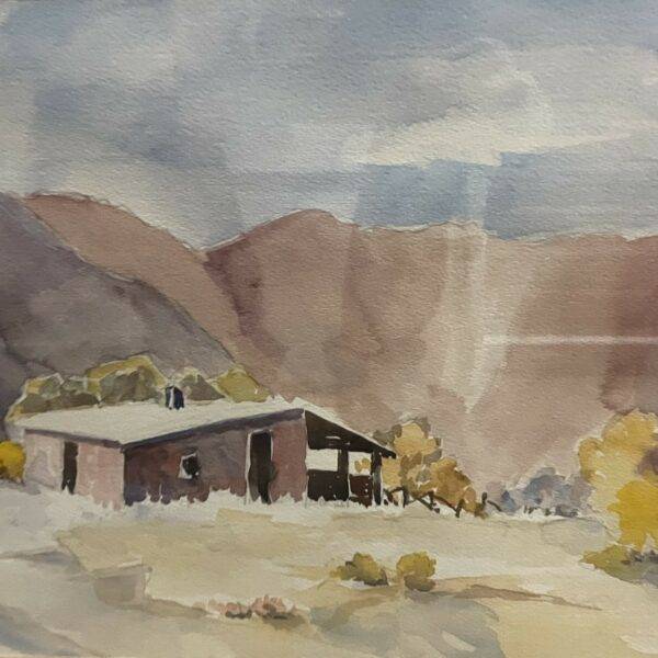 Lagg Homestead by Cathrine Stone - Original late 1960's Watercolor 16" x 20"