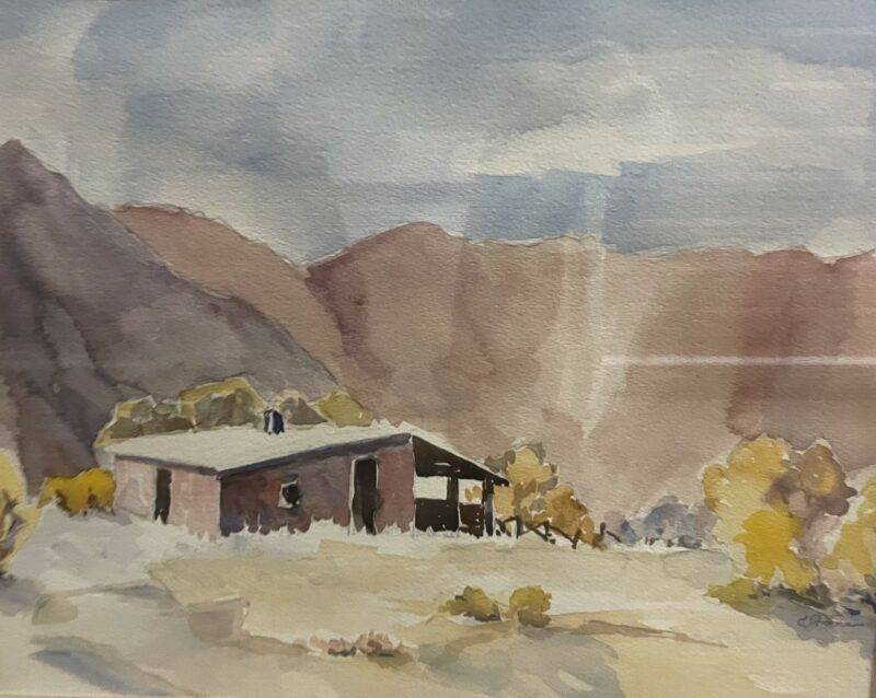 Lagg Homestead by Cathrine Stone - Original late 1960's Watercolor 16" x 20"