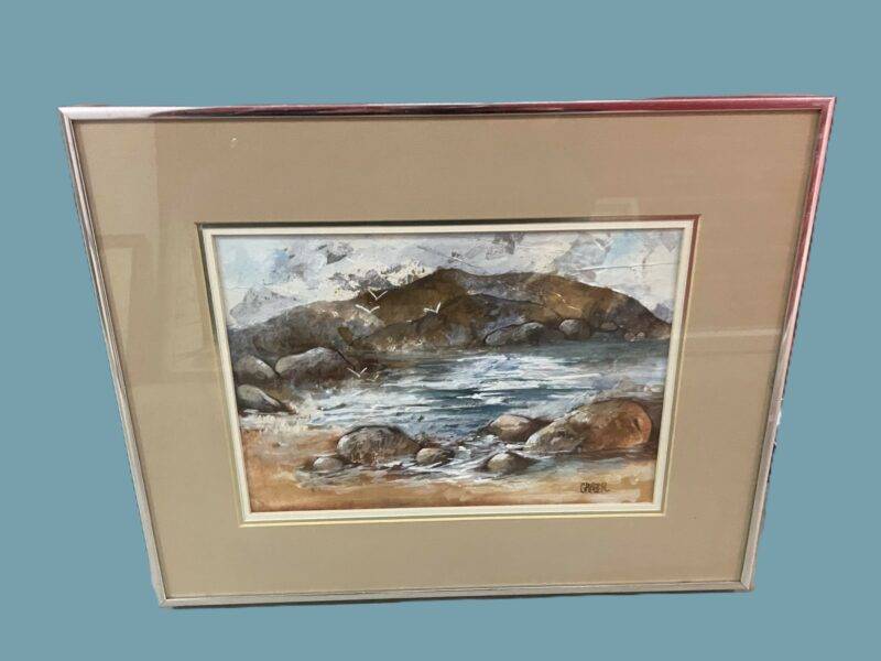 Joan Graber Original Watercolor - Listed Oregon Coast Artist 18 x 24 - Image 2