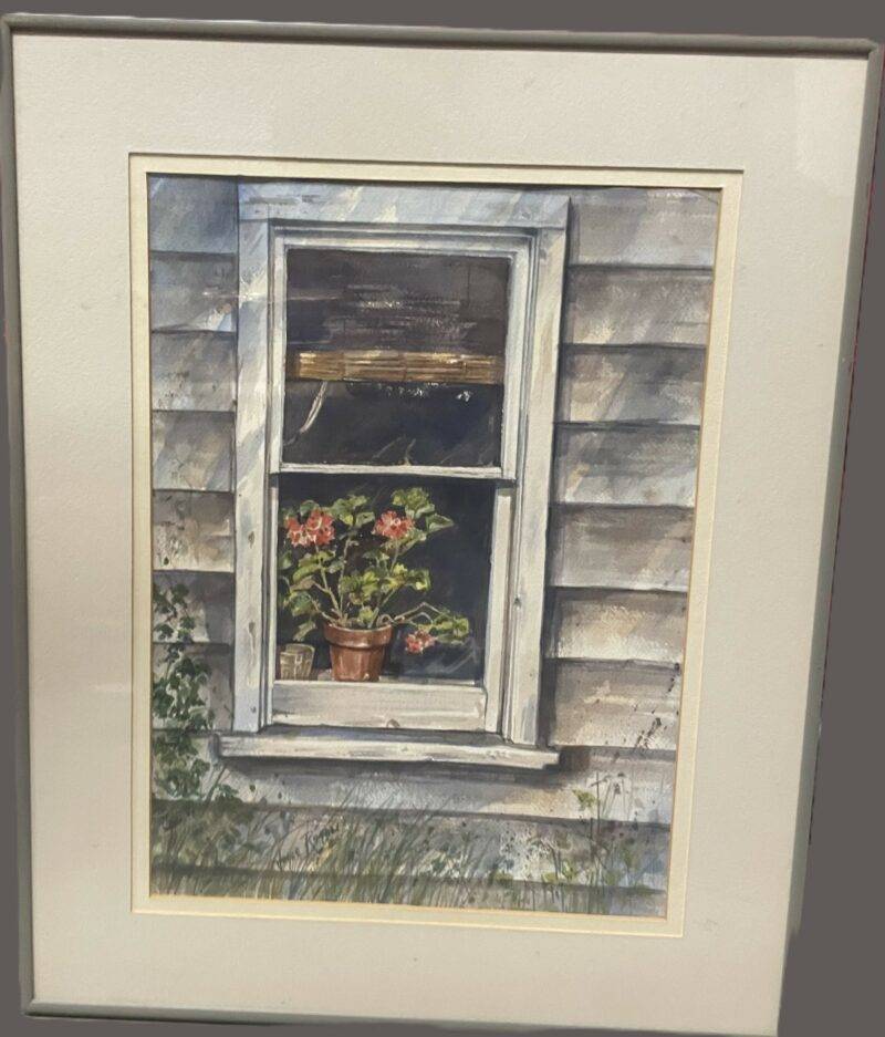 Joyce Rogers - Through the Window - Original Signed Watercolor Listed Artist 16 x 28 - Image 2