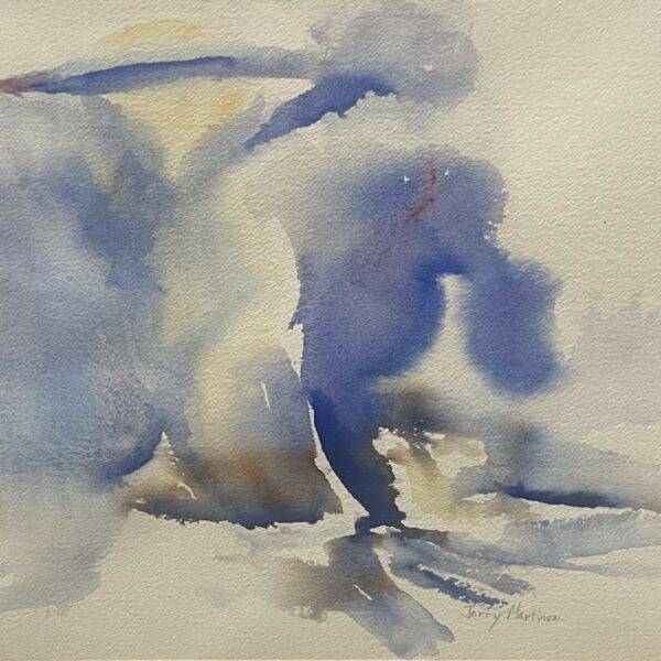 Jerry Martinez Listed Oregon Artist Rare Abstract Painting 30" x 20"