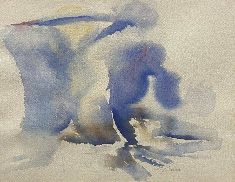 Jerry Martinez Listed Oregon Artist Rare Abstract Painting 30" x 20"