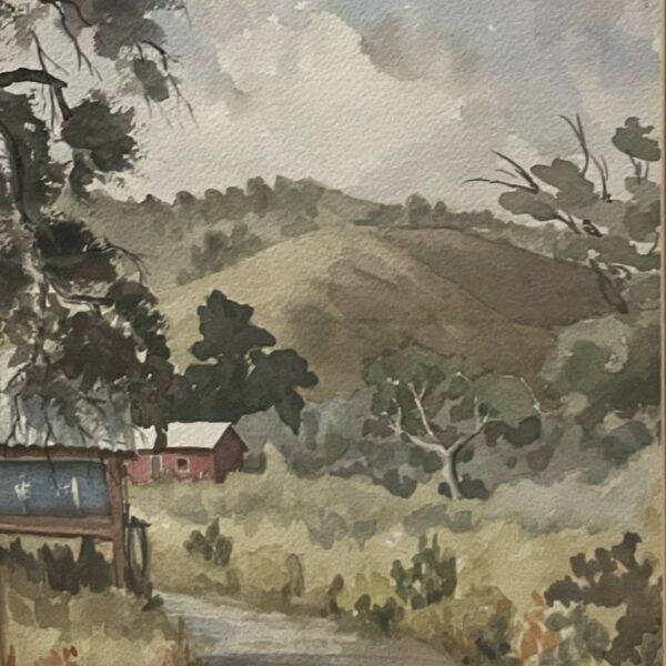 Beautiful Landscape Watercolor Painting 1970's