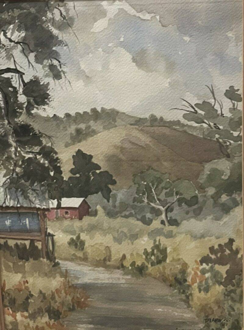 Beautiful Landscape Watercolor Painting 1970's