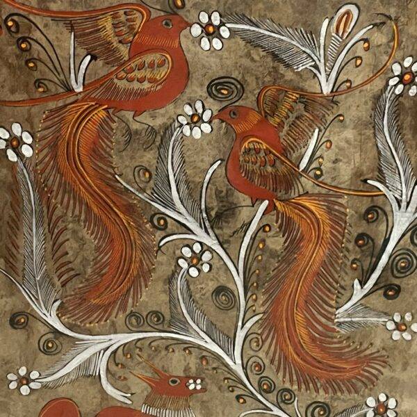 Rare Aboriginal Painting on Velum Leather 18" x 24"