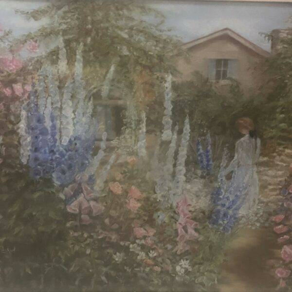 Impressionist House and Garden Original Pastel