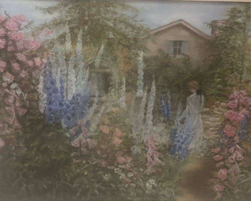 Impressionist House and Garden Original Pastel