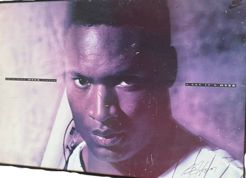 Bo Jackson Nike Poster Signed - Original Vintage Wall Art 18" x 36" - Image 3