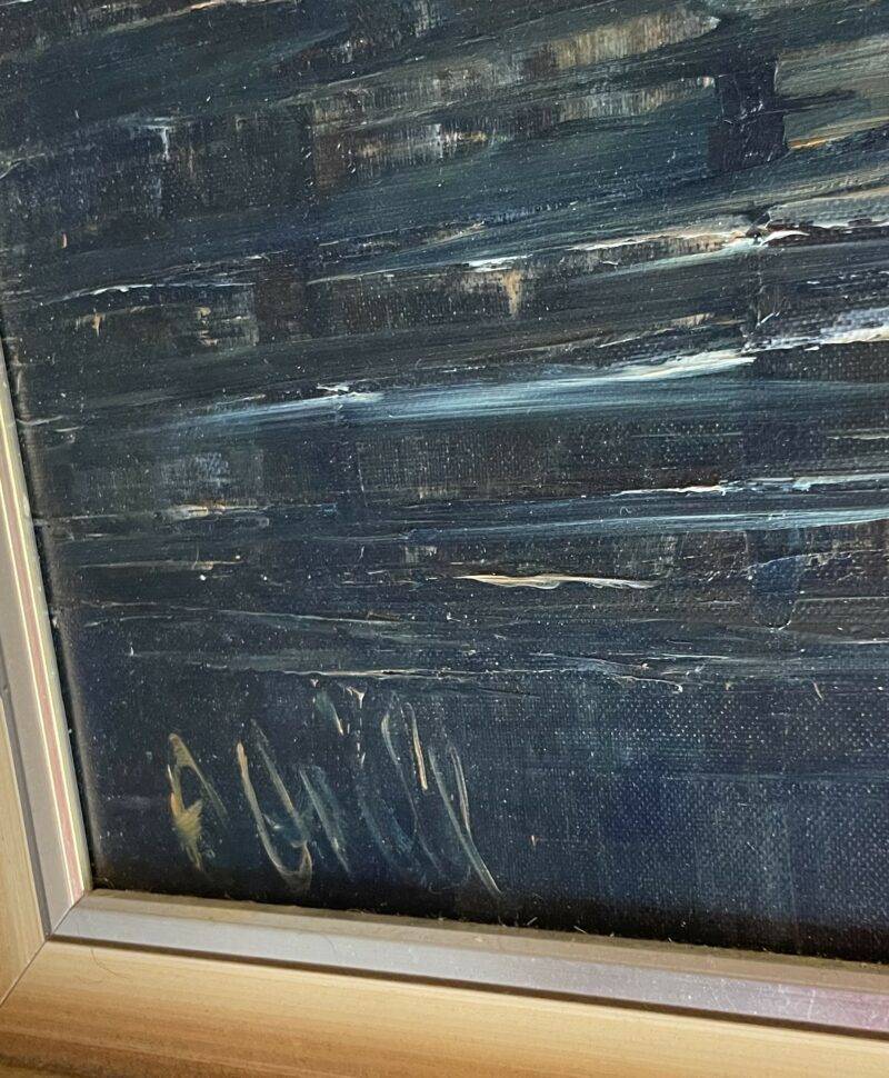 Fritz Heite Gallery - Germany Original Sail Boat Oil on Canvas Painting - 1950's Fine Art - Image 3