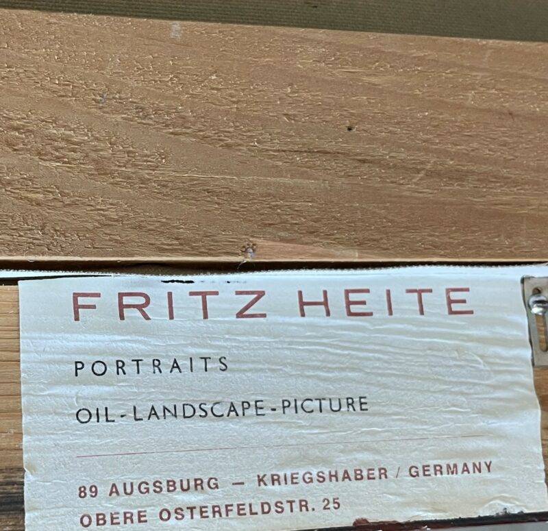 Fritz Heite Gallery - Germany Original Sail Boat Oil on Canvas Painting - 1950's Fine Art - Image 4