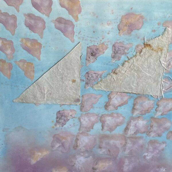 "The Shape of a Kite" Signed Original Watercolor Mixed Media Painting 24" x 36"