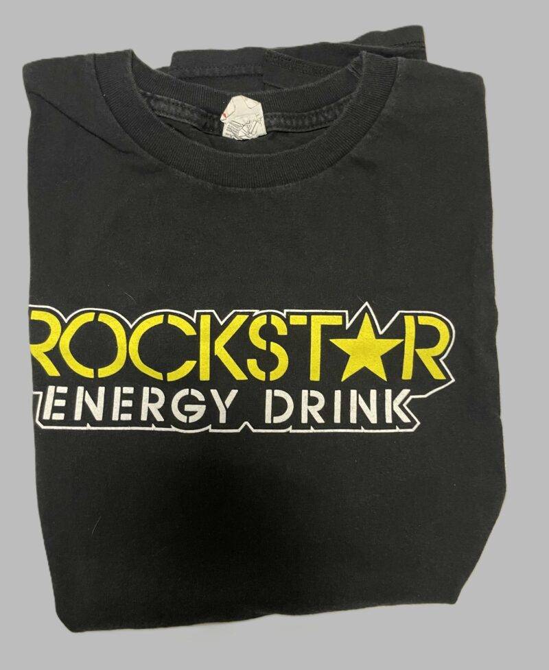 Vintage 2000's Rockstar Energy Drink Promo T-Shirt - Image 2
