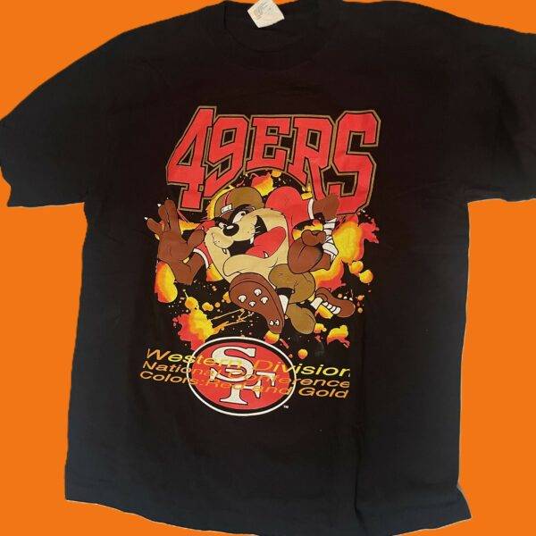 Rare San Francisco 49ers Taz Tazmanian Devil Vintage 1990's T-Shirt - Size XL