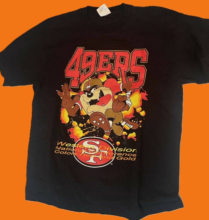 Rare San Francisco 49ers Taz Tazmanian Devil Vintage 1990's T-Shirt - Size XL
