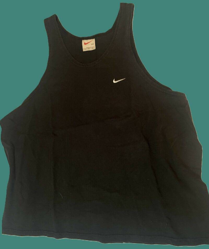 Nike Tank Top White Label Simple Logo Made In USA 1990's