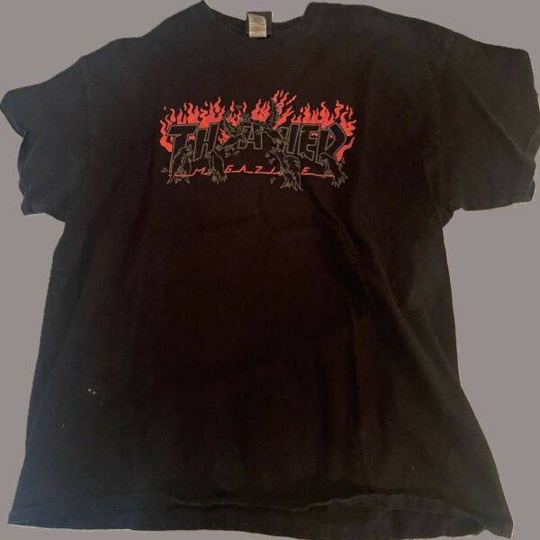 Thrasher Magazine Crows and Fire Vintage 2000's T-Shirt Size XL