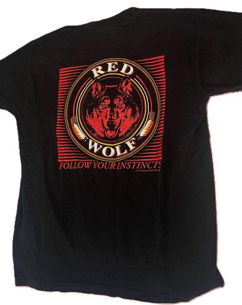 Vintage Red Wolf Brewing Follow Your Instincts T-Shirt XL