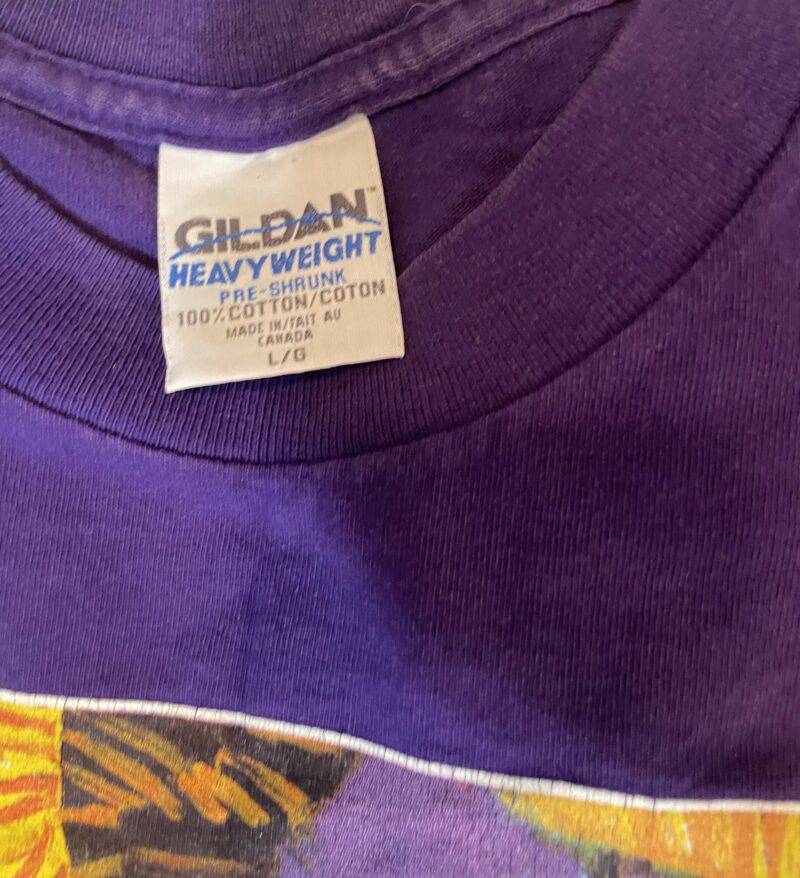Picasso Famous Fine Art T-Shirt - Very Hard to Find 1980's 1990's Purple Large Unisex Tee - Image 4