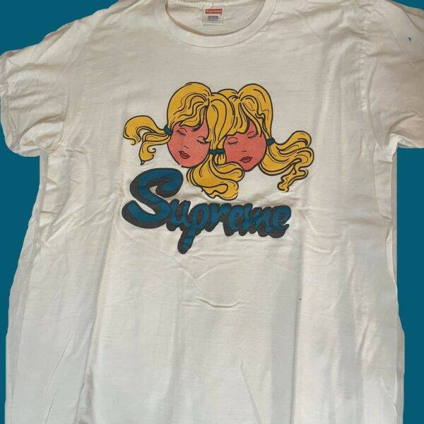 Original Vintage Supreme Twins Blonde on White T-Shirt Size XL